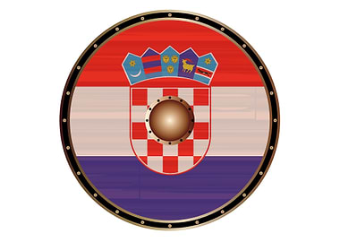 Croatia Flag Viking Shield
