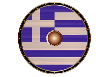 Greek Flag Viking Shield