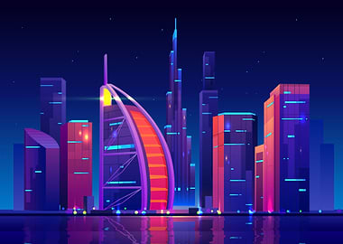 Dubai City Skyline