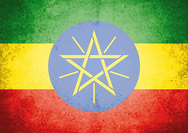 Ethiopia vintage flag
