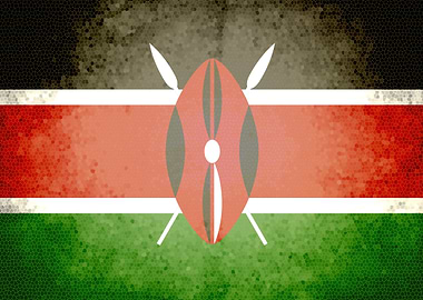 Kenya vintage flag