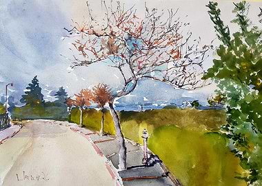 The winter on the hills