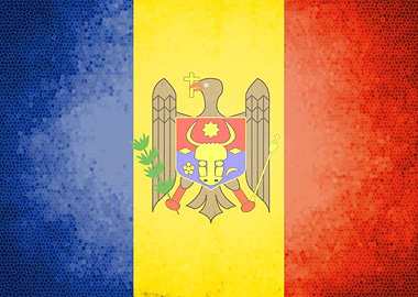 Moldova vintage flag