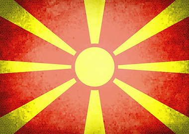 Macedonia vintage flag