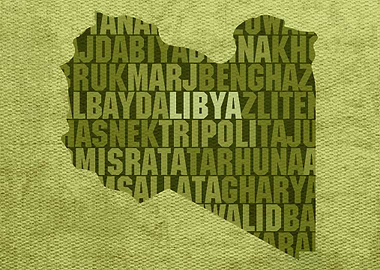 Libya Country Word Map Art