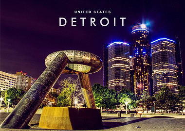 Detroit city night