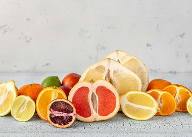 Variety of citrus fruit
