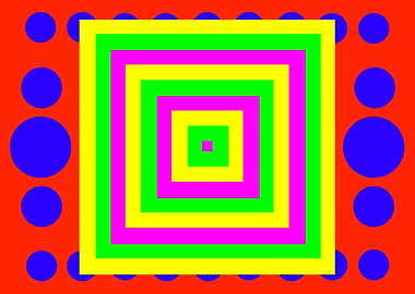 Colorful Squares on Dots