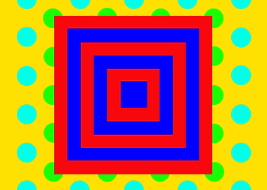 Red Squares on Dots