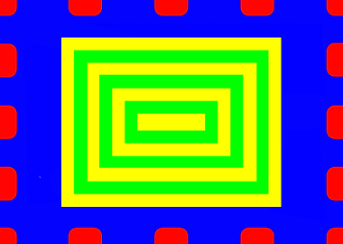 Yellow Rectangles on Blue