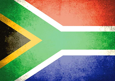 South Africa vintage flag