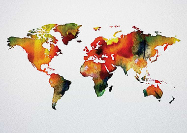 Multicolor World Map 05