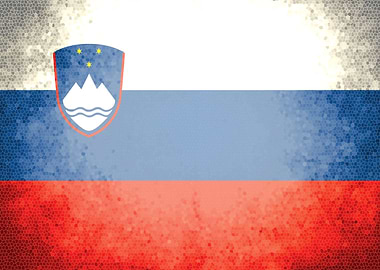 Slovenia vintage flag