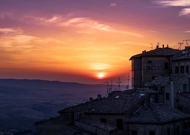 Sunset over Volterra