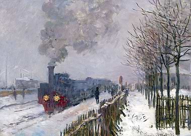 Monet Train in the Snow
