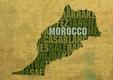 Morocco Country Word Map