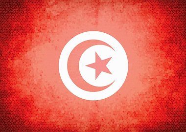 Tunisia vintage flag