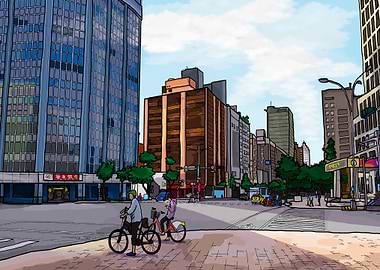 A Street in Taipei City