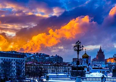 Dramatic Moscow Sunset