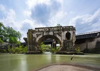 Ancient bridge in Rome