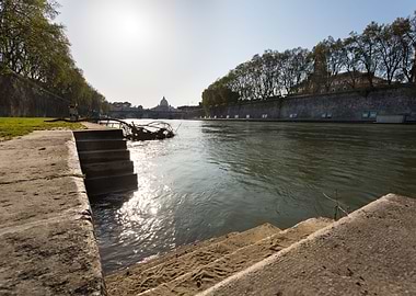 Tiber river in Rome