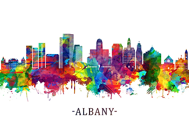 Albany New York Skyline