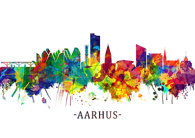 Aarhus Denmark Skyline