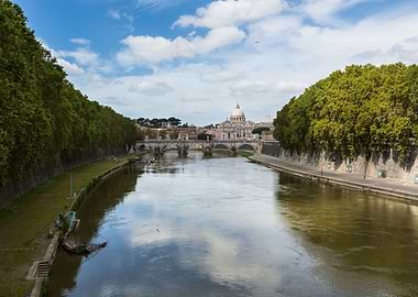 Tiber river in Rome