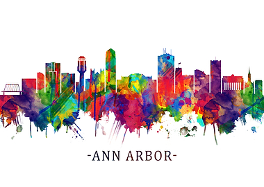 Ann Arbor Michigan Skyline