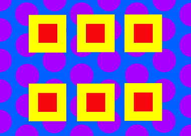 Yellow Squares on Circles