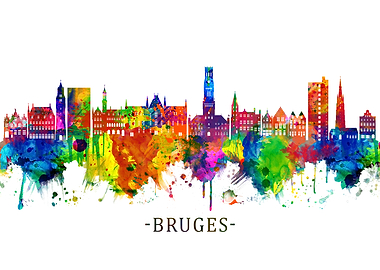 Bruges Belgium Skyline