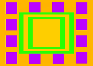 Green Rectangles on Gold