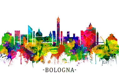 Bologna Italy Skyline