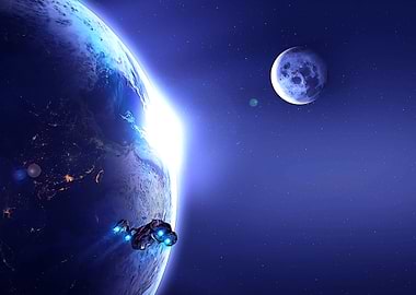 Spaceship to the moon