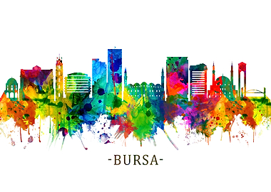 Bursa Turkey Skyline