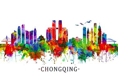Chongqing China Skyline