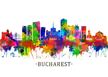Bucharest Romania Skyline