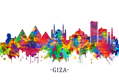 Giza Egypt Skyline