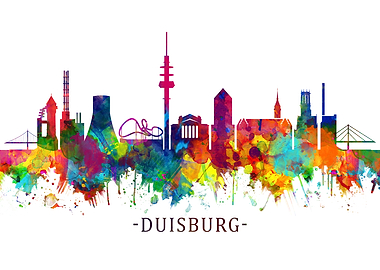 Duisburg Germany Skyline