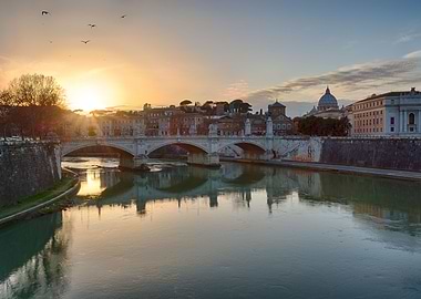 Tiber river in Rome