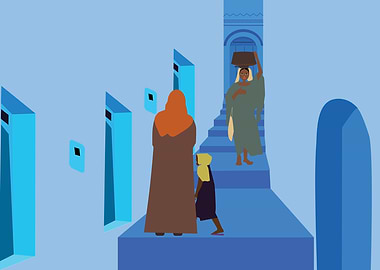 Blue Alley in Morocco