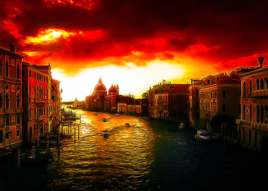 A Canal In Venice