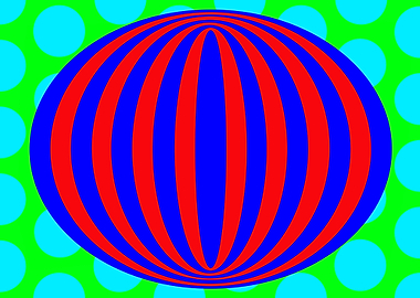 Blue Elipse on Circles