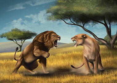 Lions brawl
