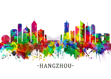 Hangzhou China Skyline