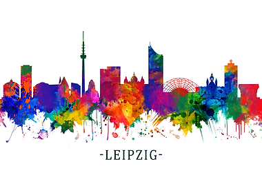 Leipzig Germany Skyline