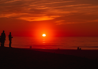Sunset on the beach