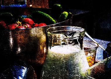 Milk Vegetables Still Life