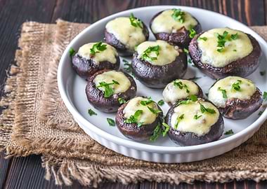 Baked mushrooms