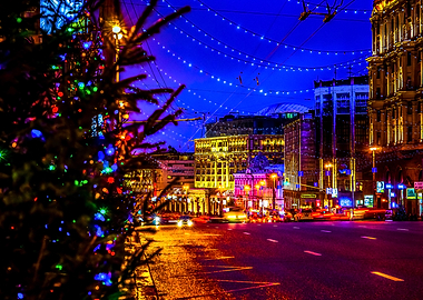 Tverskaya Street At Night